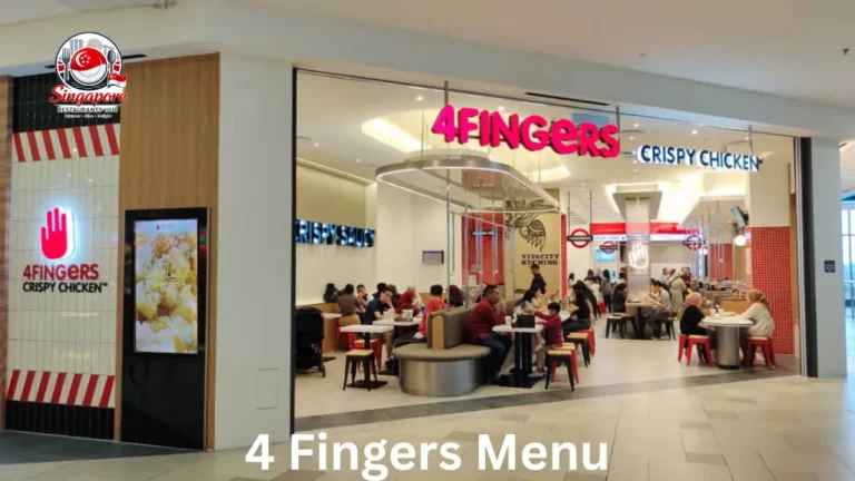 4 Fingers menu Malaysia with crispy chicken wings and rice
