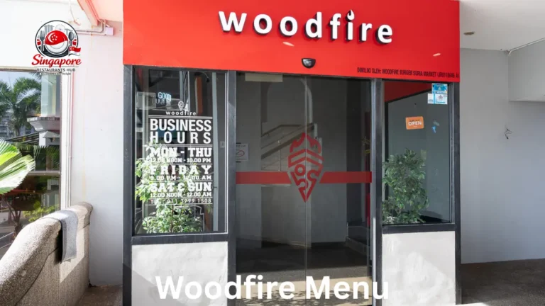 Woodfire menu Malaysia with burgers grilled chicken and fries