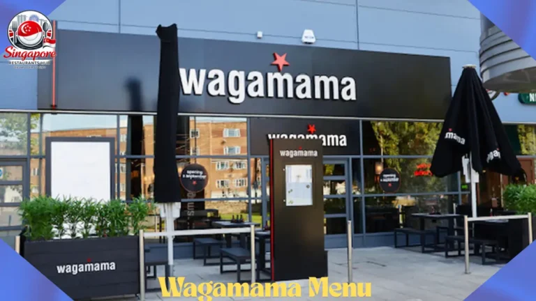 Wagamama menu with ramen noodles rice bowls and Asian dishes